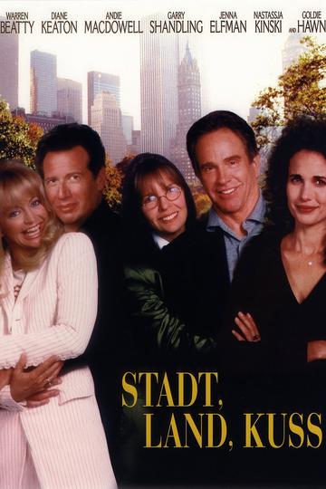 Poster Stadt, Land, Kuss