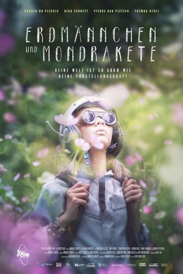Poster Erdmännchen und Mondrakete