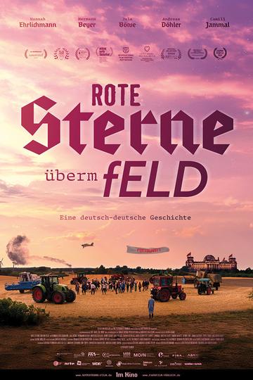 Poster Rote Sterne überm Feld