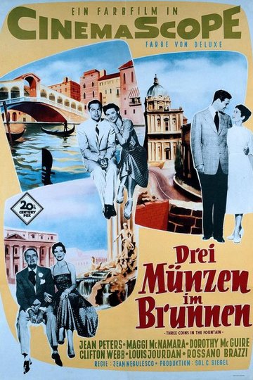 Drei Münzen im Brunnen